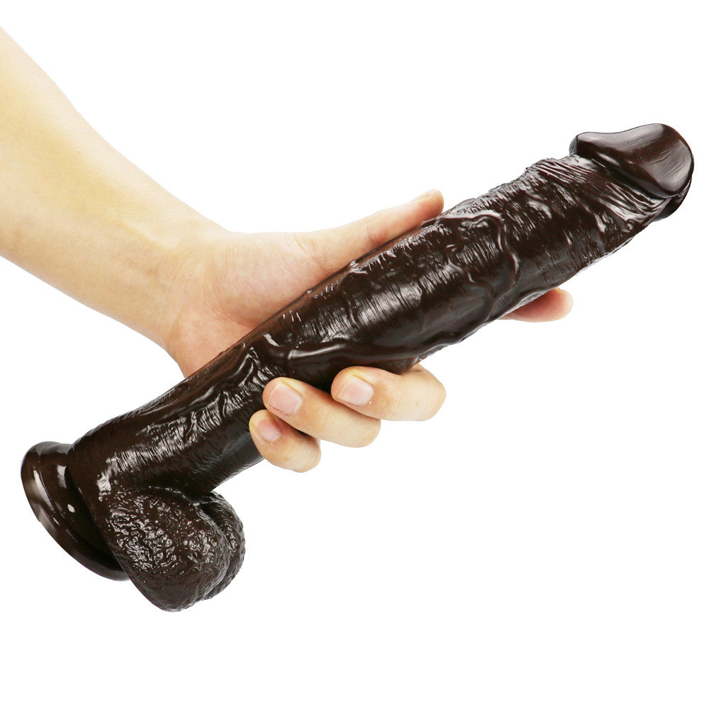 10 inch crooked mouth coffee dildo