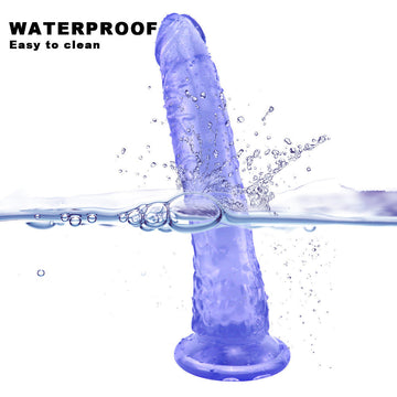 8 Inch small Women jelly blue dildo