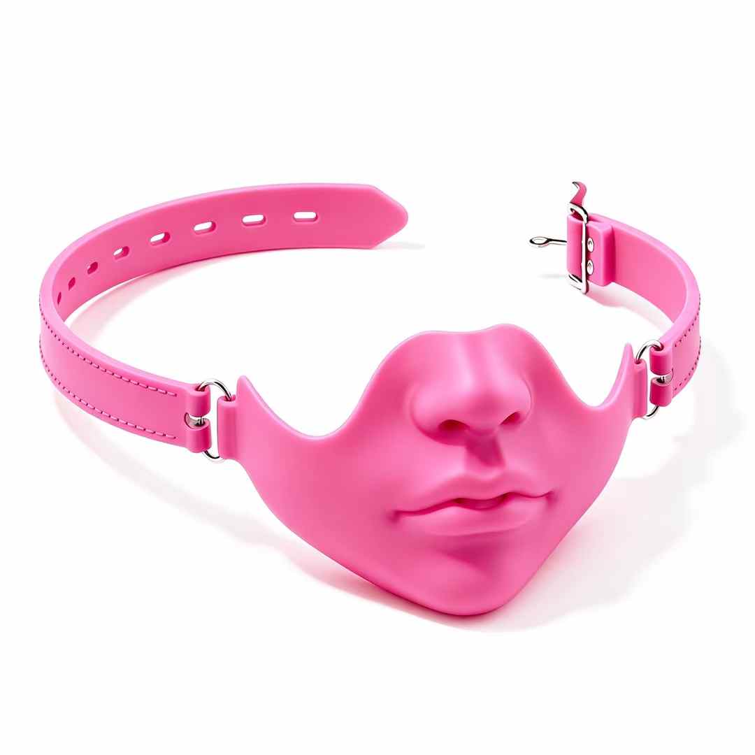 Breathable Silicone Gimp Mask Mouth Dildo Gag
