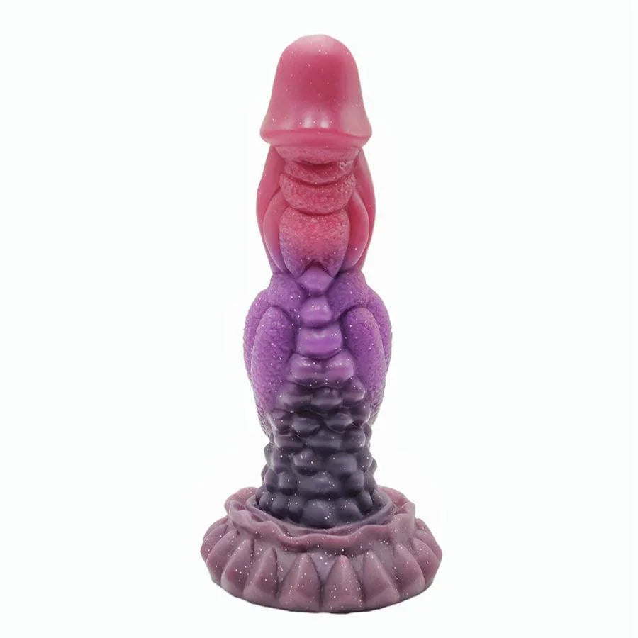 Purple Textured Double Knotted Alien Dildo