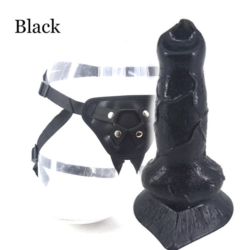 Black Strap On Dog Dildo For Beginners