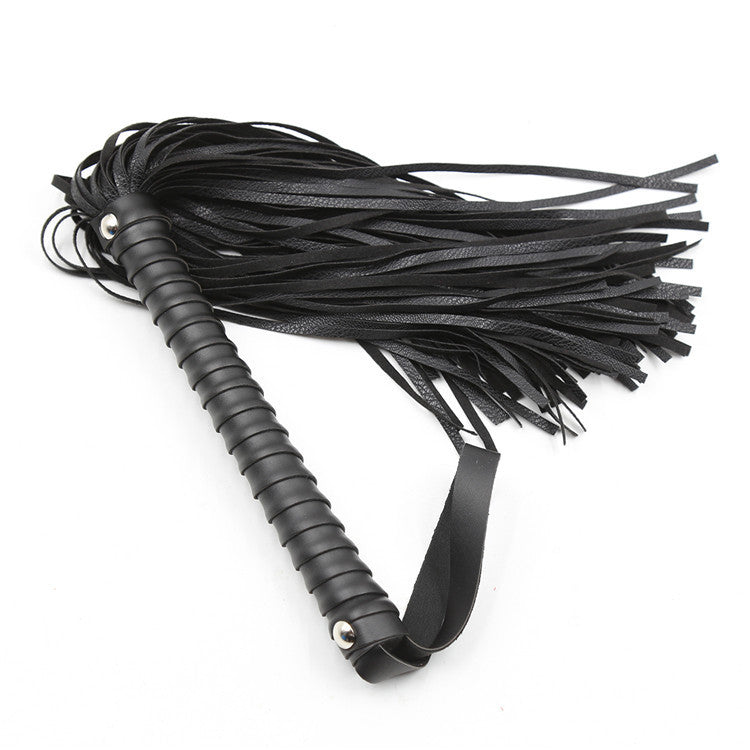Threaded Handle Leather BDSM Flogger