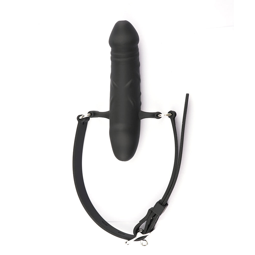 Black Double Head Dildo Gag Bdsm