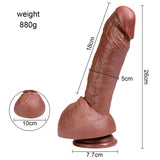 画像をギャラリー ビューアにロード 10 inch Brown Suction Cup Realistic Dildo