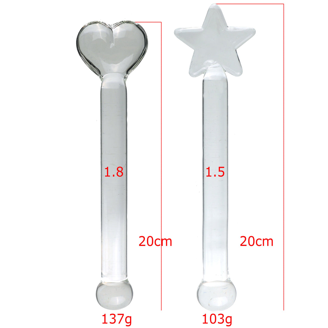 Cute Clear Fairy Masturbating Glass Dildo