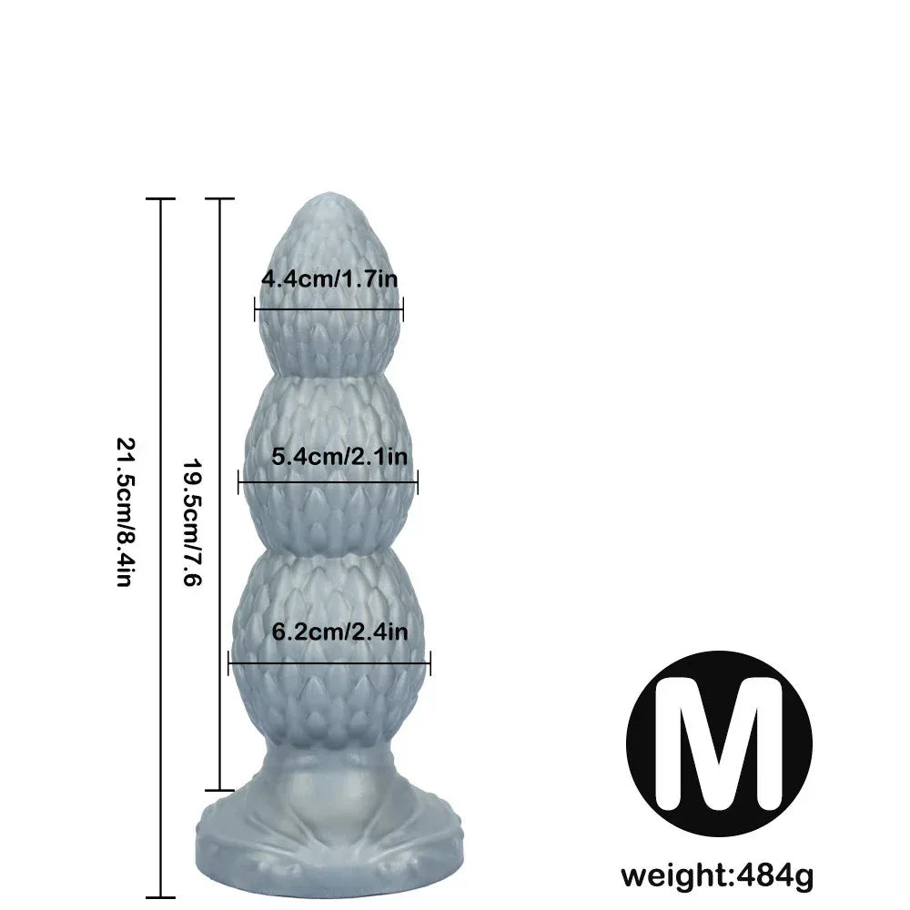 Dragon Egg Textured Butt Plug Ass Dildo - DOG KNOT LUXE