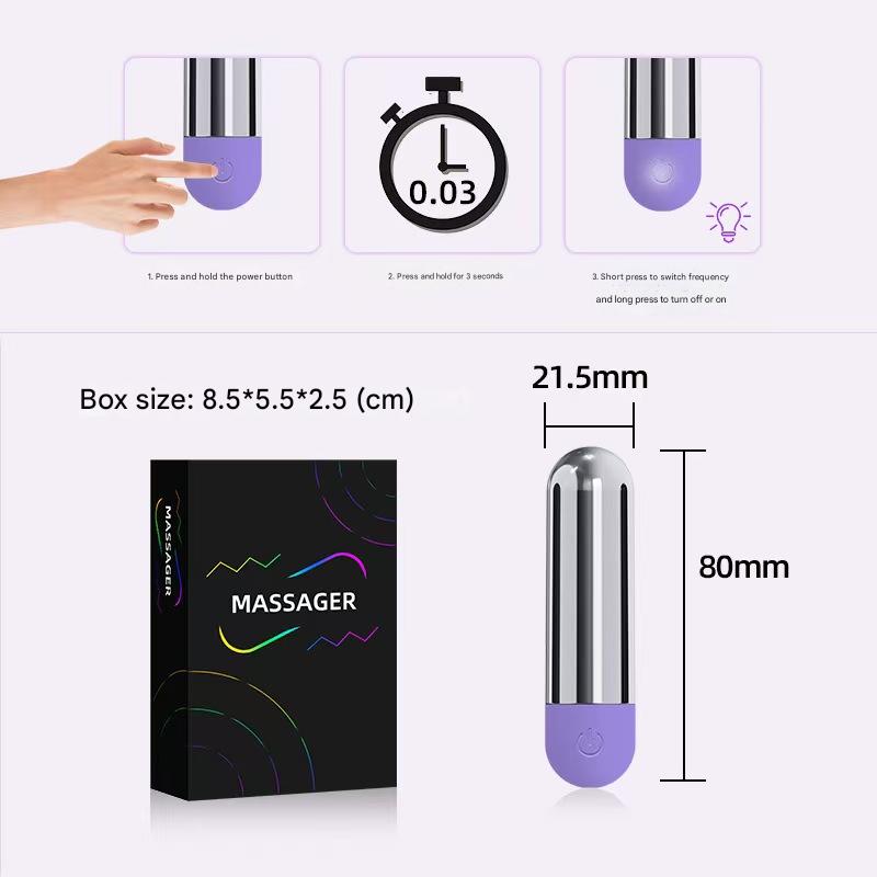 Super Strong Waterproof Silver Bullet Vibrator