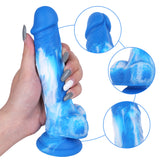 画像をギャラリー ビューアにロード 7 Inch Blue Silicone Dildo