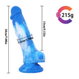 画像をギャラリー ビューアにロード 7 Inch Blue Silicone Dildo