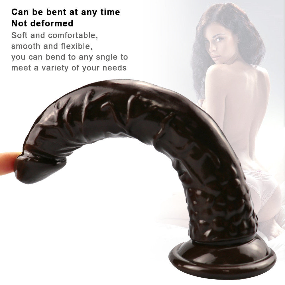 8 Inch small straight coffee dildo