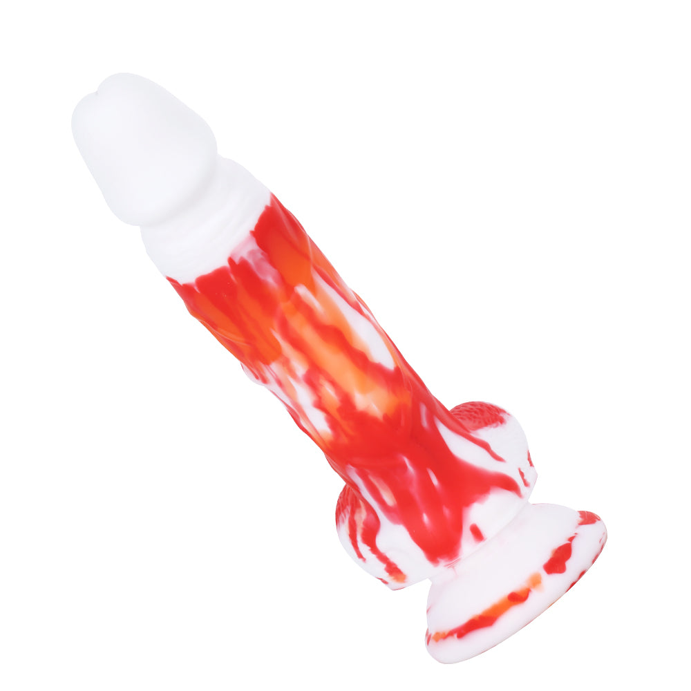 7 Inch Red Silicone Dildo