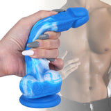 画像をギャラリー ビューアにロード 7 Inch Blue Silicone Dildo