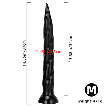 14 Inch Threaded Extra Long Nail Tapered Dildo