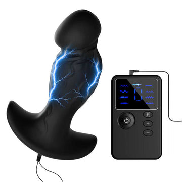 Wide Anal Dildo Silicone Electric Shock Butt Plug
