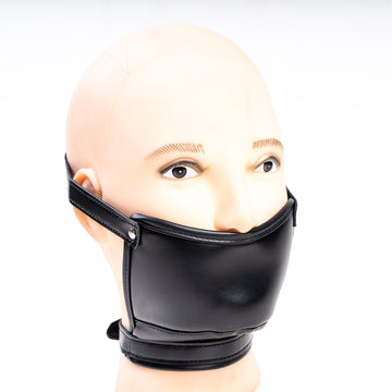Leather Face Mask Dildo Gag Strap on BDSM Toy
