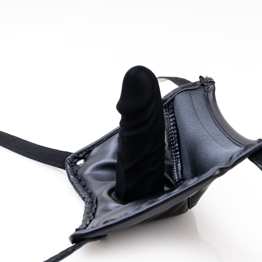 Leather Face Mask Dildo Gag Strap on BDSM Toy