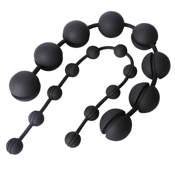 Double Anal Bead String with Removable Balls