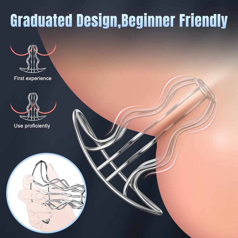 Stainless Steel Hollow Tunnel Butt Plug Training Anal