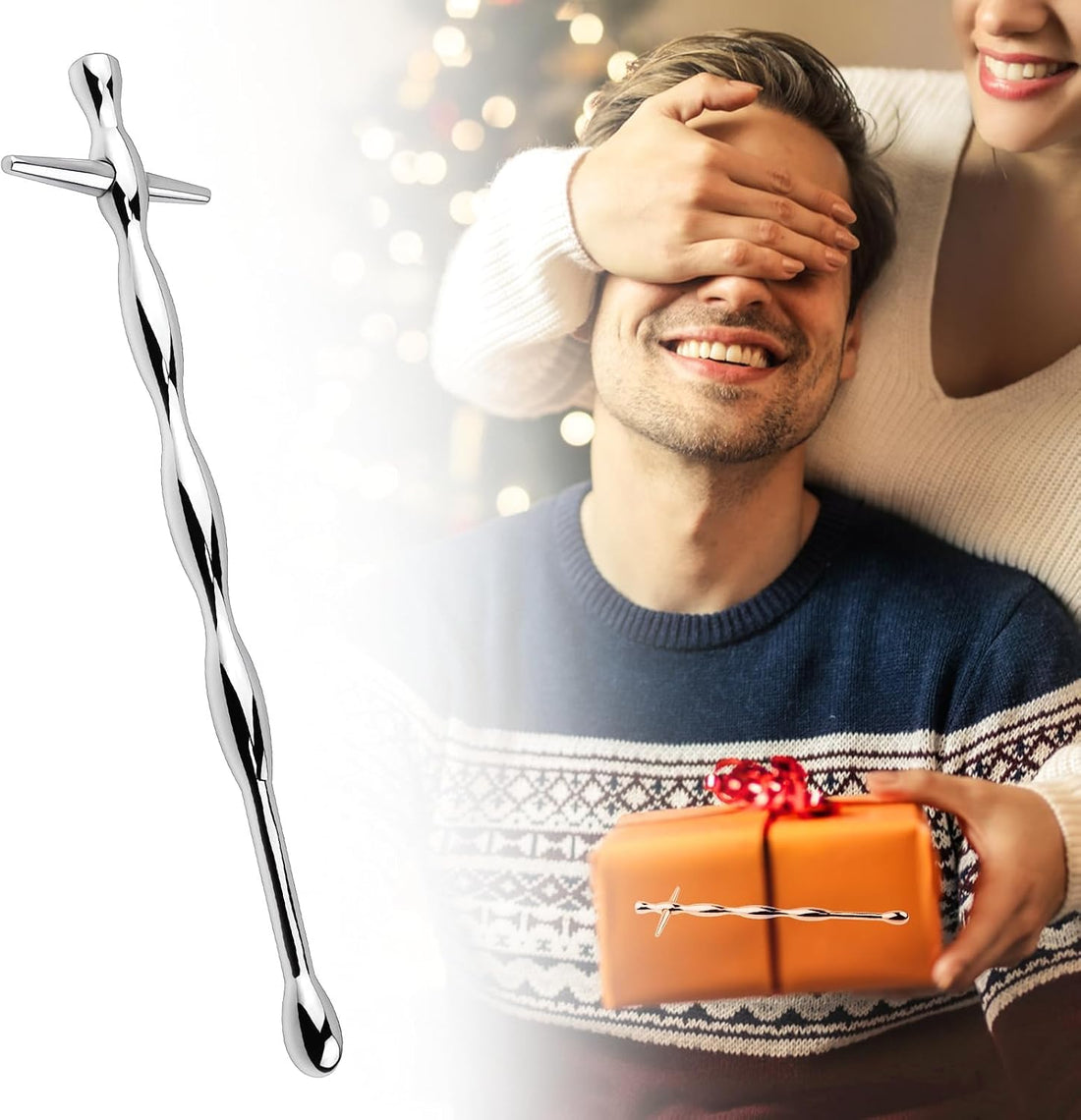 BDSM Cross Beaded Stainless Steel Penis Plug