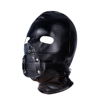BDSM Slave Black Hood Dildo Gag