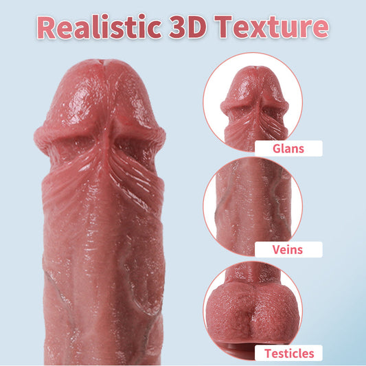 8 Inch Wireless Remote Control Vibrating Thrusting Dildo