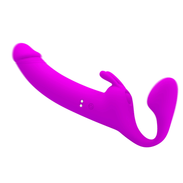 Dual ended Rabbit Vibrator Strapless Dildo