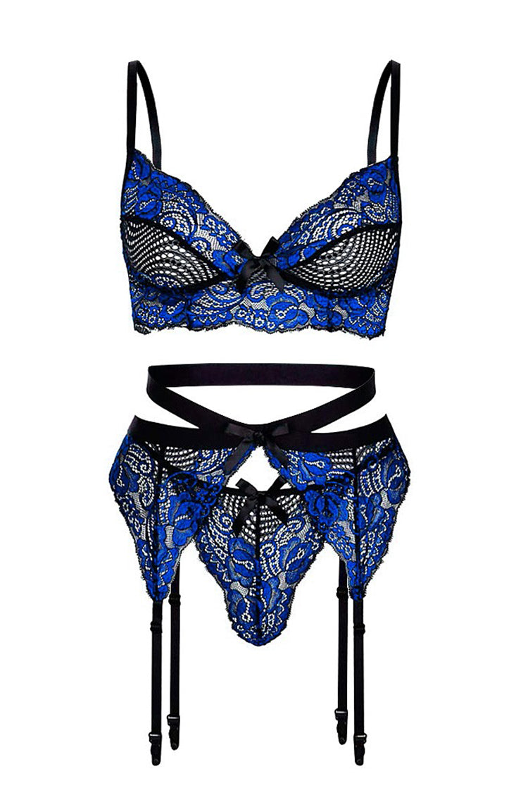 Porno Sex Costumes Sexy Lingerie Womens Embroidery Lace Bra Sexy Underwear Garter Thong Sets Babydoll Lenceria Mujer Temptation