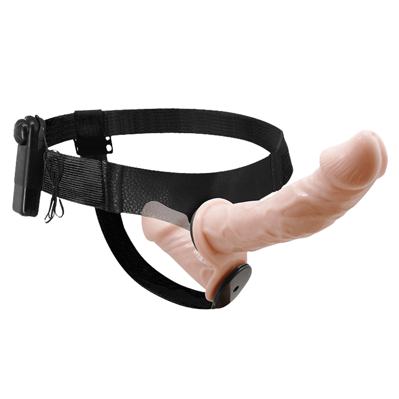 Realistic Wearable Double Vibrating Strap On Dildo