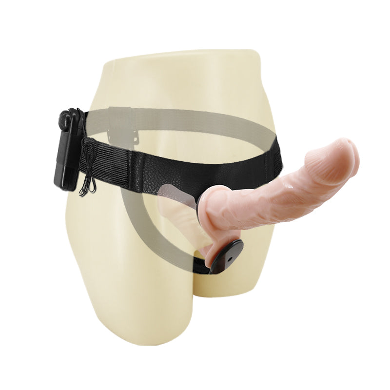 Realistic Wearable Double Vibrating Strap On Dildo