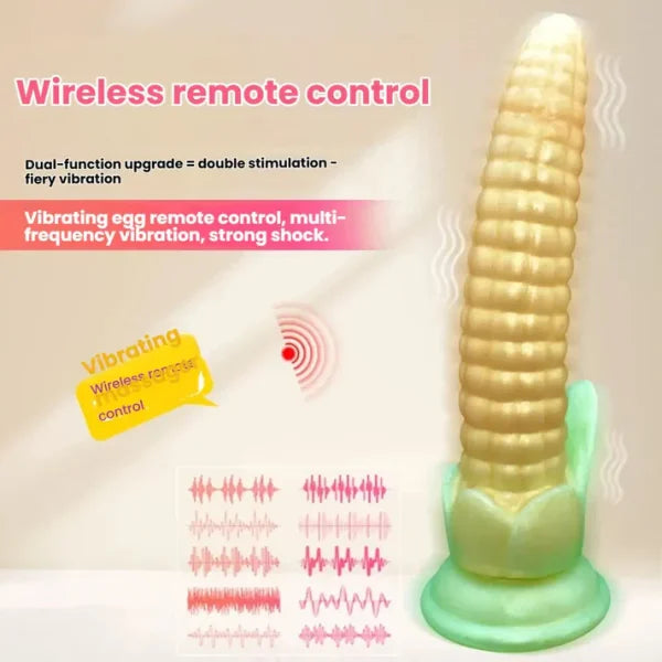 7.2-Inch Realistic Corn Silicone Massage Vibrating Dildo