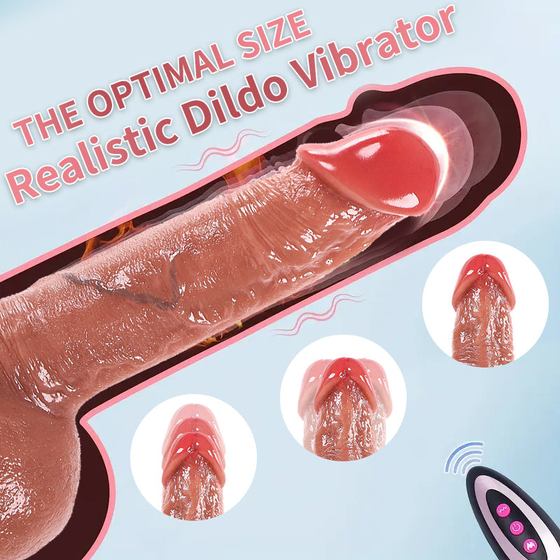 8 Inch Realistic Squirting Thrusting Vibrating Dildo