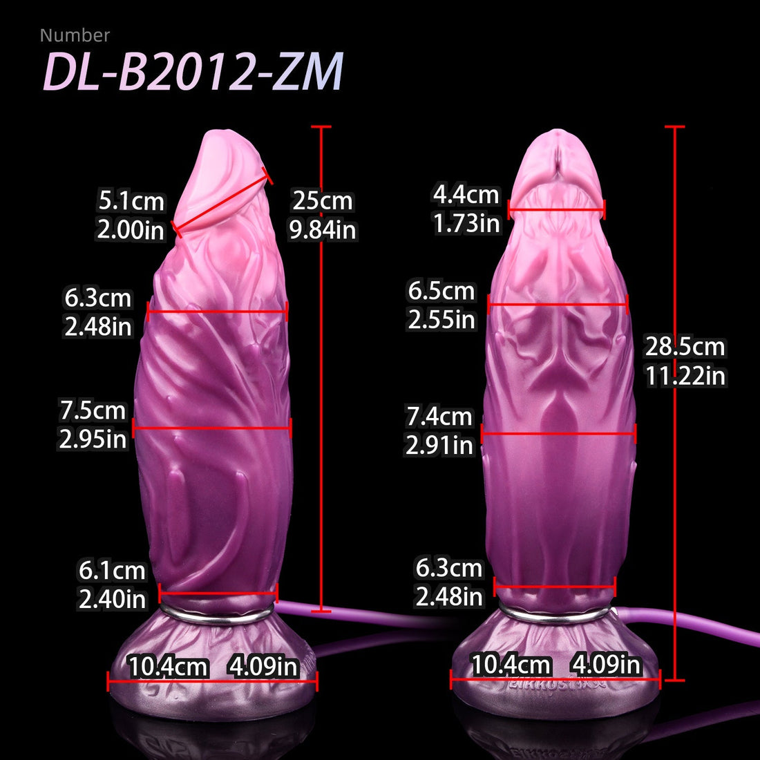 9 Inch Fantasy Texture Inflatable Dildo Butt Plug