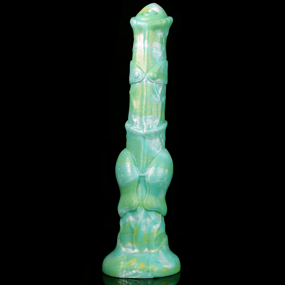 12 Inch Green Long Knot Horse Dildo
