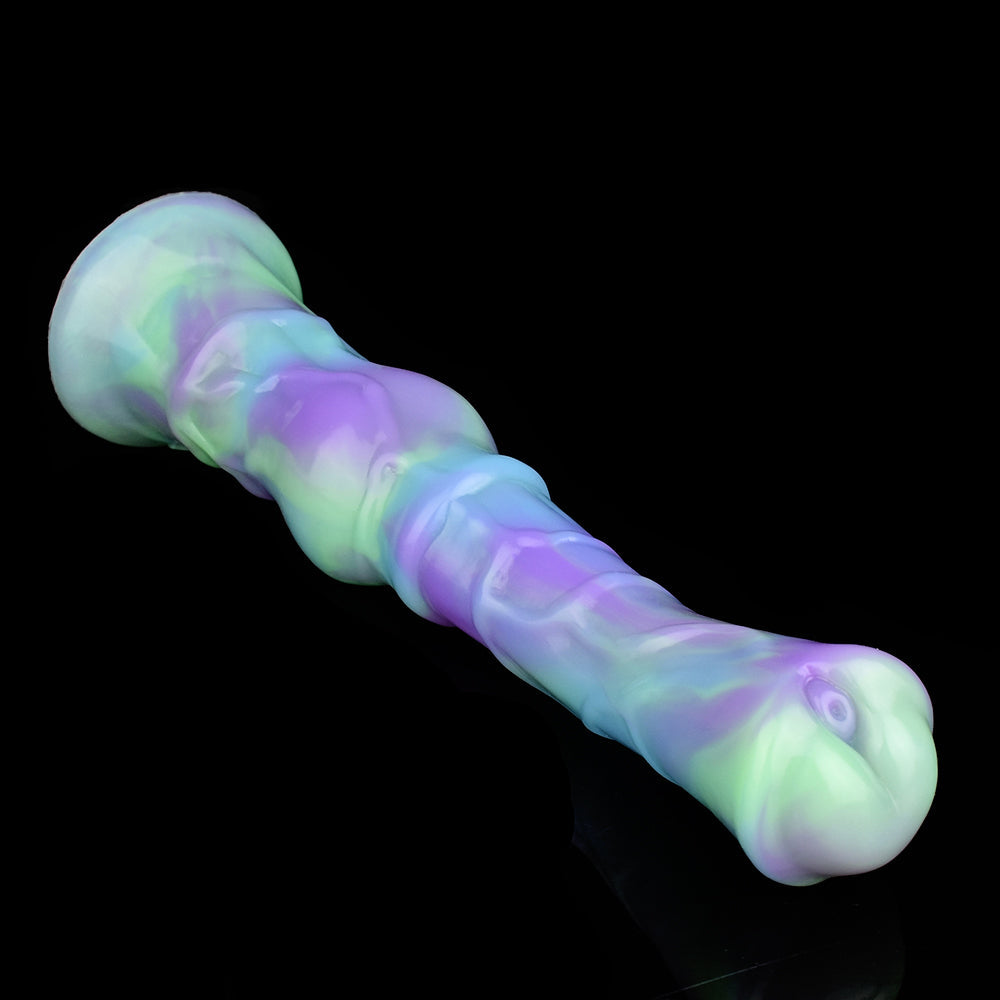 9 Inch Knot Glow In The Dark Horse Dildo
