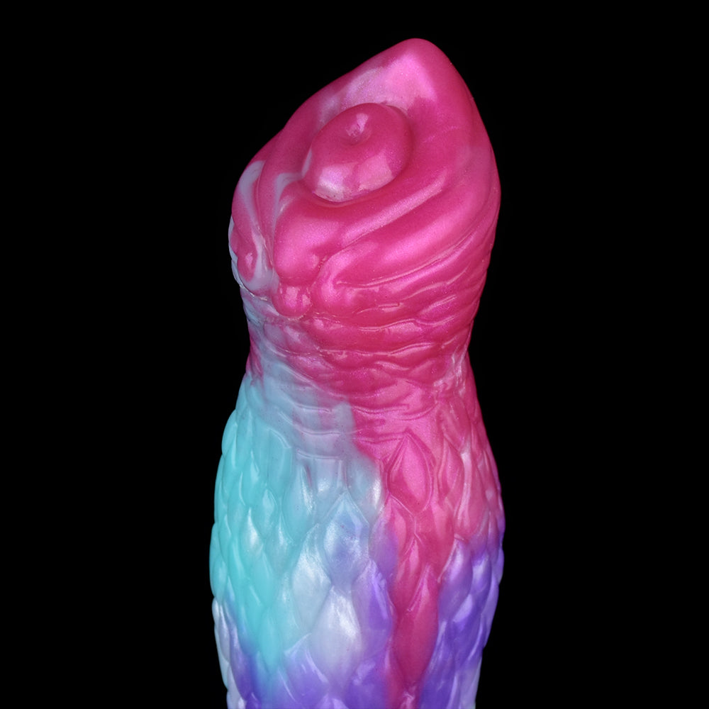 8 Inch Colorful Textured Knot Dog Dildo