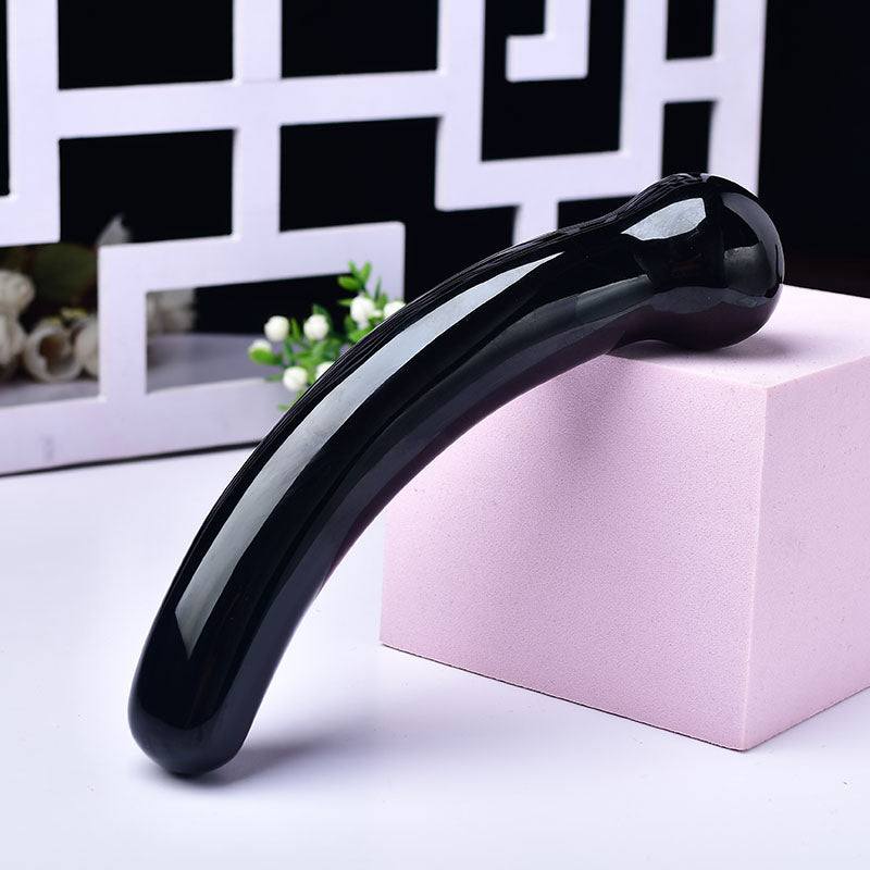 Obsidian Crystal Dildo