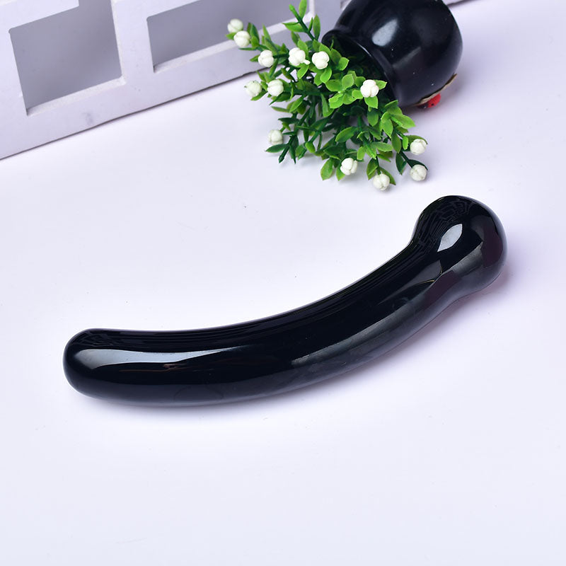 Obsidian Crystal Dildo