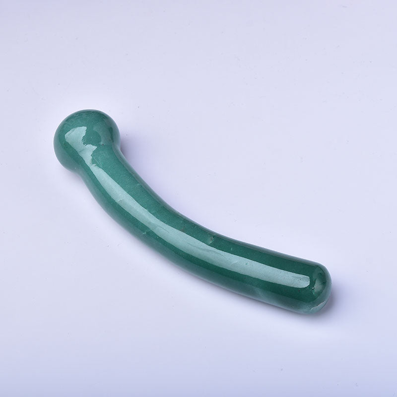 Green Aventurine Curve Crystal Dildo