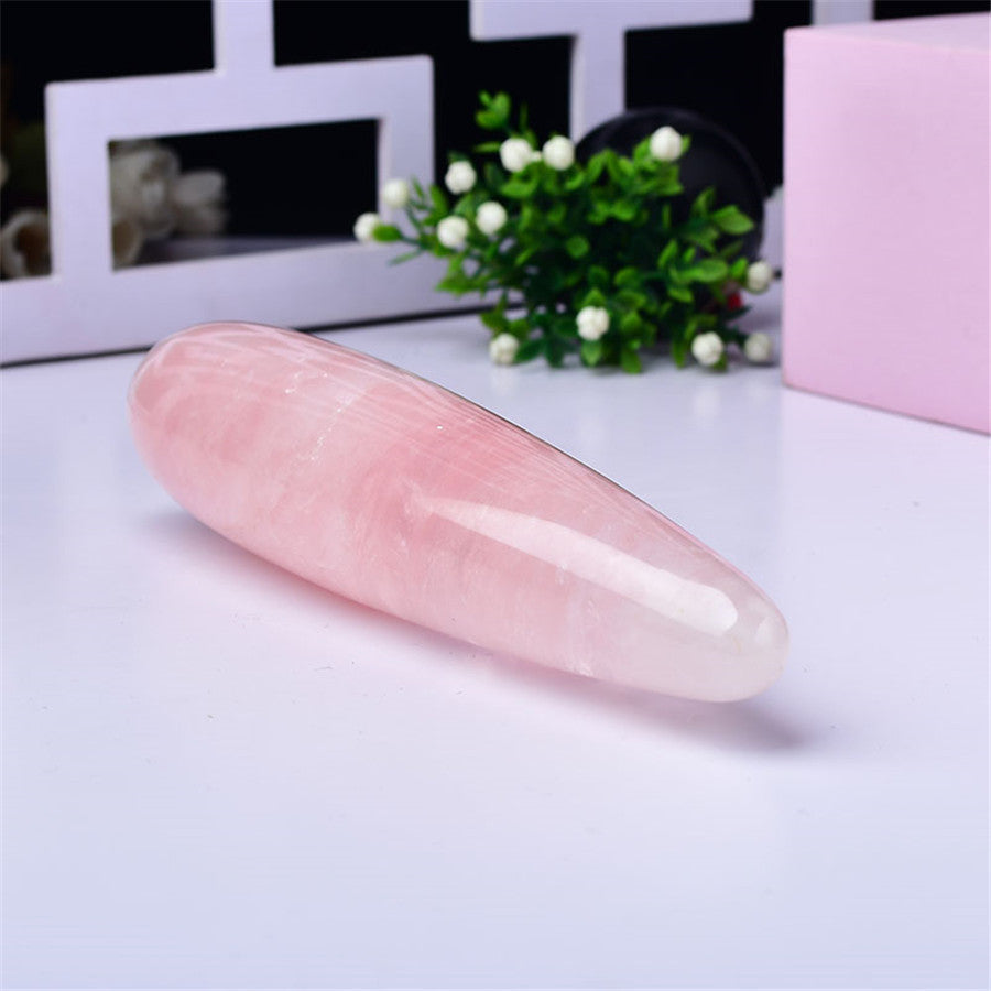 Pink Quartz Crystal Dildo