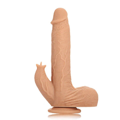 8 Inch Vibrating Thrusting Rabbit Dildo