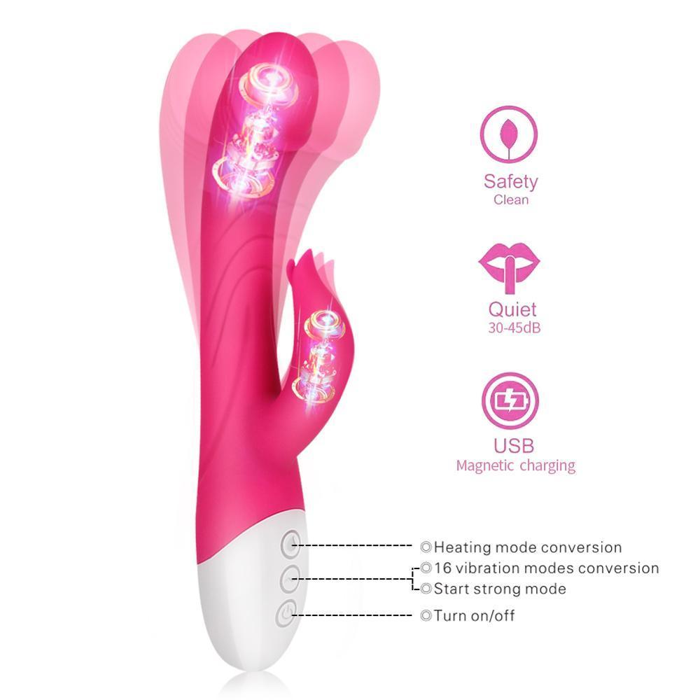 8*8 Vibration Mode Big Dildo Rabbit Vibrator For Women G Spot Clitoris Stimulate Vagina Wand