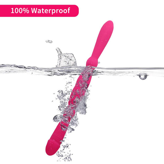 Double-Ended Strapless Dildo G-Spot Vibrator Rechargeable
