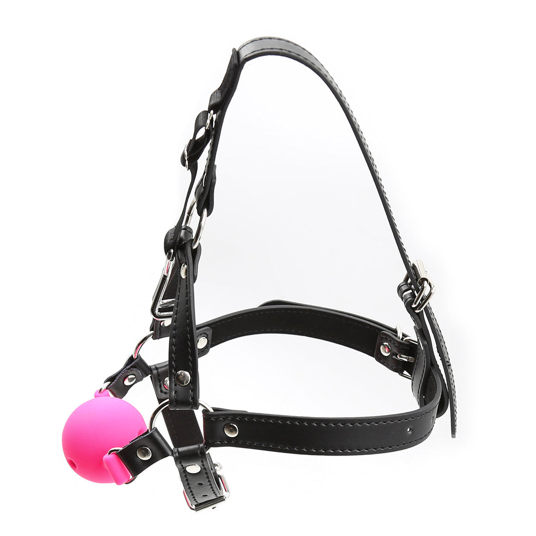 Nose Hooks BDSM Pink Ball Gag Head Harness