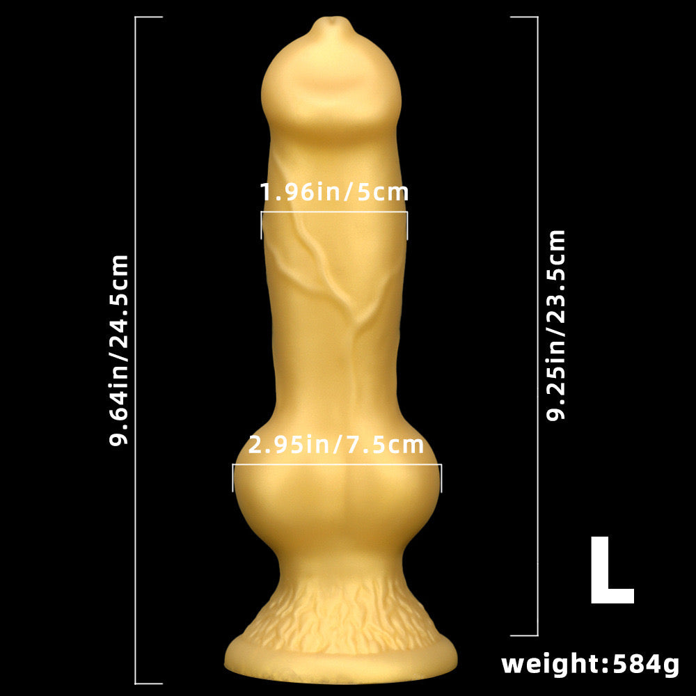 Large Golden Dog Dildo