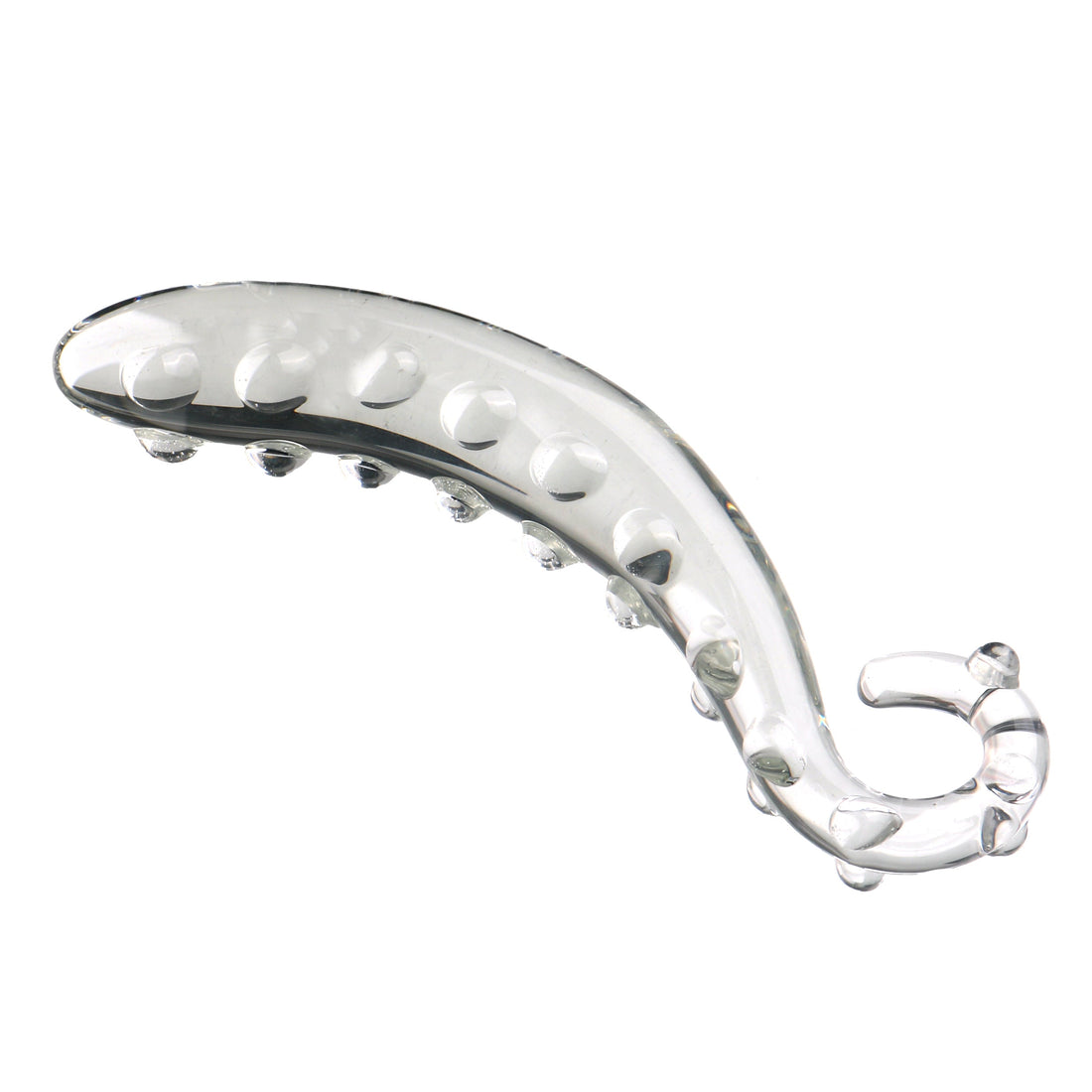 Clear Tentacle Raised Studded Glass Dildo