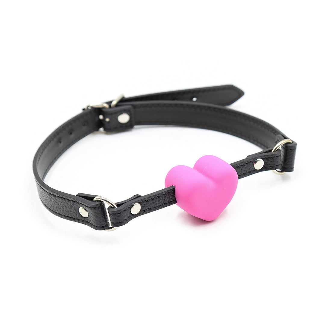 Heart Shaped Open Mouth Gag Bondage Pink