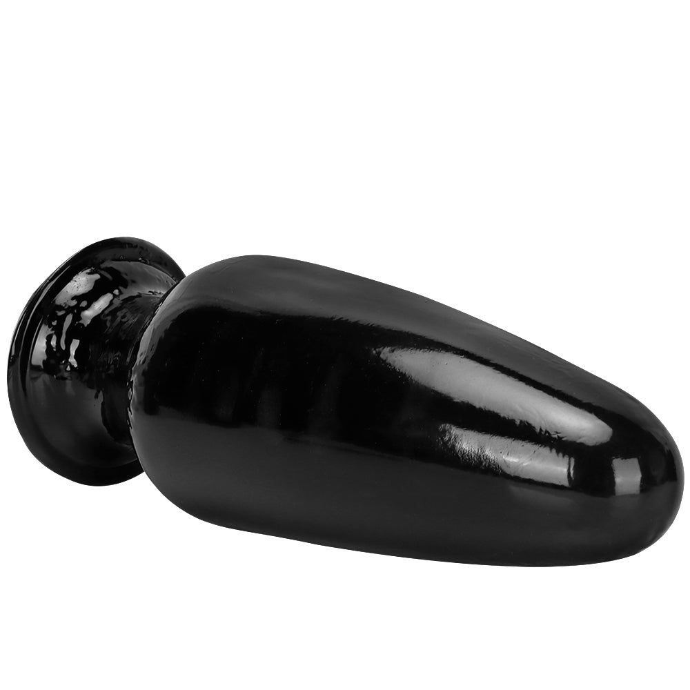 12 Inch Black Giant Conical Anal Dildo
