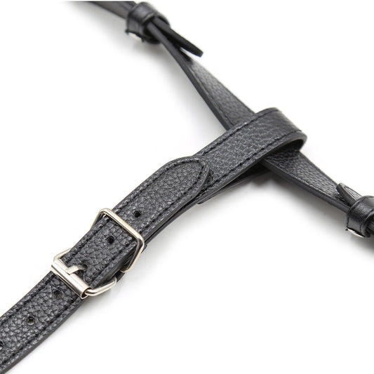 Dual Pleasure Strap On Butt Plug Harness Black