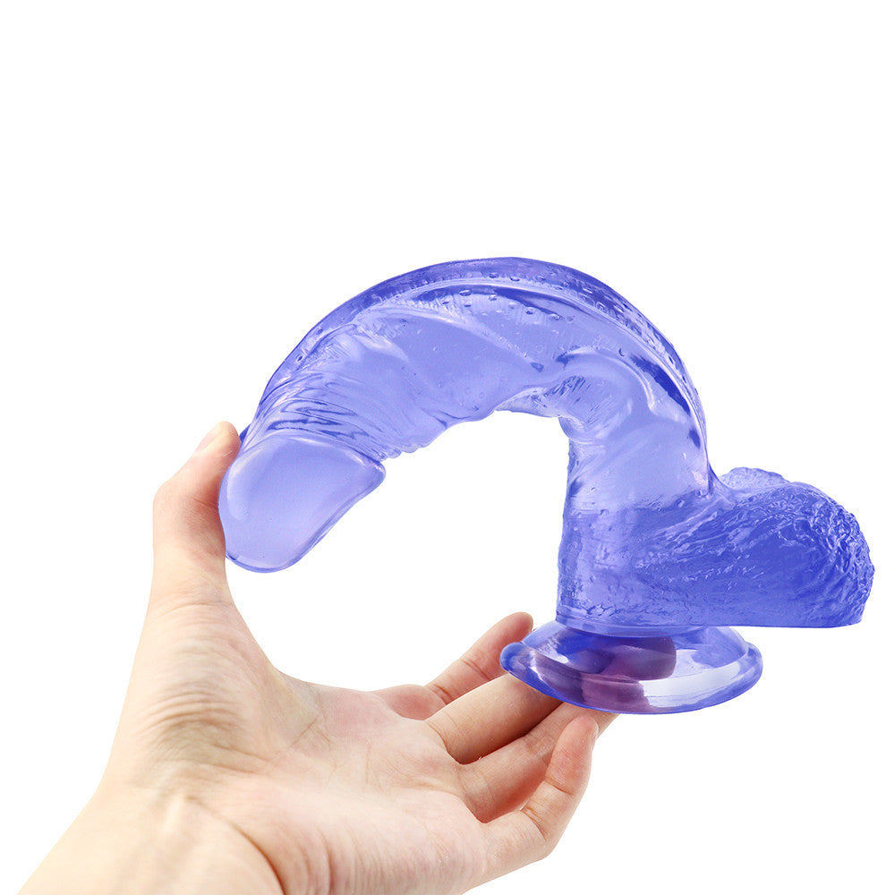 Blue Dildo Jelly Realistic Suction Cup