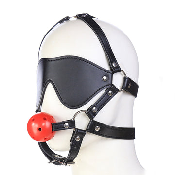 Blindfold Bondage Open Mouth Ball Gag kit